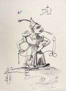 Exclusive Salvador Dali Hand-Signed Lithograph from 'Pantagruel' suite, 1973