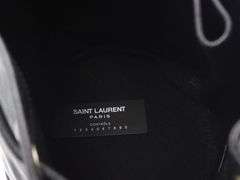 YSL Black Leather Zipper Bag