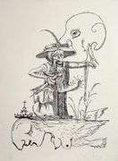 Exclusive Salvador Dali Hand-Signed Lithograph from 'Pantagruel' suite, 1973