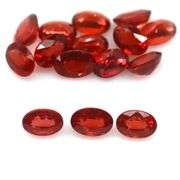 Amazing 9.85ct oval cut cherry red Garnet set