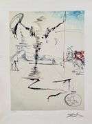 Pencil Numbered Salvador Dali, Chevalier