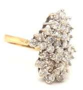 Flashy 14K YG 2 Carar Total Weight Diamond Cluster