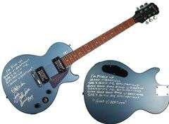 The Beach Boys Signed Epiphone Guitar w Good Vibrations Lyrics Exact Proof BAS
