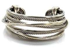 David Yurman Wide cross over cuff bangle