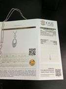 CERTIFIED BRAND NEW 14K WHITE GOLD NECKLACE WITH DIAMOND PENDANT
