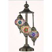 Turkish 3-Globe Mosaic Table Lamp