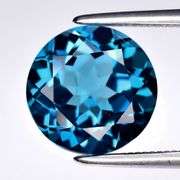 Top London blue 3.48ct Brazilian Topaz solitaire
