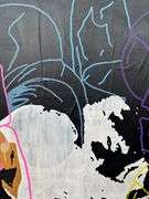 The 1969 moon landing! First to Fall Forward” by Chad Fandel is a powerful pop art original painting
