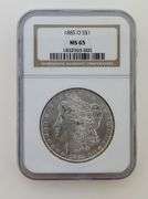 1885 O Morgan Silver Dollar, NGC MS65