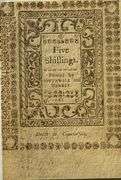Choice Unc plus Rhode Island 1786 5 Shilling Colonial Note.