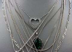 Vintage 925 sterling silver lot of 9 necklaces