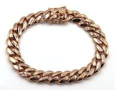 10kt Rose gold Curb link bracelet
