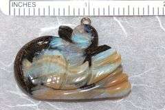 Natural Boulder Opal Duck