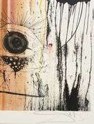Rare Salvador Dali Hand-Signed Lithograph 'Hommage aux Petites Lits Blancs' for French Charity, 1971
