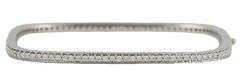 2.15ctw Diamond Square Shaped Bangle Bracelet in 18K