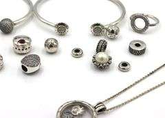 Lot of Pandora mixed jewelry in 925 sterling silver