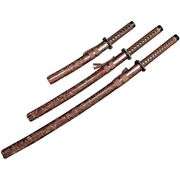 3-Piece Samurai Sword Set with Stand