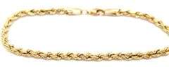 10kt Yellow gold rope chain bracelet