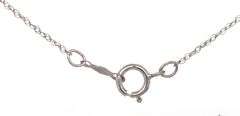 10kt White gold diamond heart shaped pendant on chain
