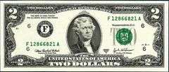 Superb Crisp $2 2003A Atlanta Radar Serial 12866821!