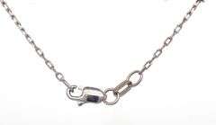 14kt White gold 0.36ctw double halo cluster teardrop pendant on chain