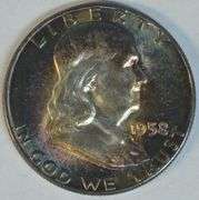 1958 Franklin Half Dollar – Original Toned