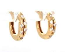 Popular 14K YG Diamond Huggie Earrings