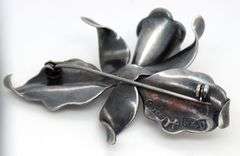 925 Sterling silver Taxco Hector Aguilar flower brooch