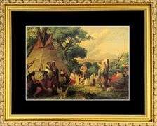 Vintage  Seth Eastman, The Indian Council