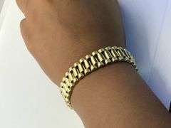 18K Yellow Gold Rolex Matte Bracelet