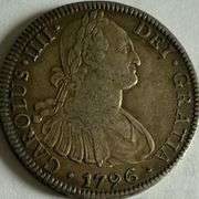 Near Uncirculated 1796 Mexico City 8 Reales.