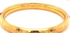 Gold plated bangle bracelet