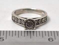 Diamond Ring in Sterling Silver
