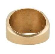 Gents Black Onyx Classic Solitaire Signet Ring in 10K
