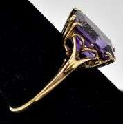 Pretty 14K Yellow Gold Amethyst Gemstone Ring