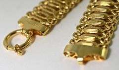 Fascinatingly Designed 14K Yellow Gold Wide Bracelet