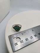 Victorian natural emeralds and diamond accent ring