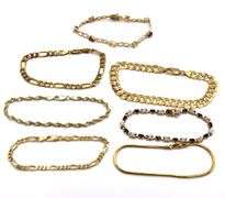Group lot of 7 vintage 925 sterling silver bracelets