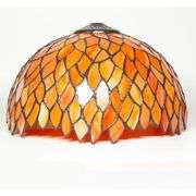 Stained Glass Orange Wisteria Table Lamp