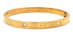 Gold plated love bangle bracelet