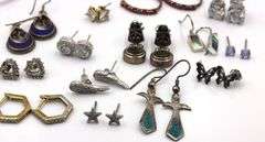 Group lot of Vintage 925 sterling silver earrings