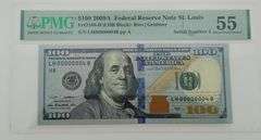 2009A $100 Serial Number 4 - PMG AU55