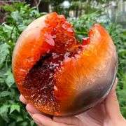 Orange Amethyst Quartz Crystal Geode