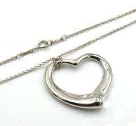 Tiffany & Co Elsa Peretti open heart pendant on chain