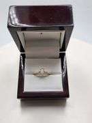 14K gold with 1.5 ctw D, VVS1 lab grown diamond ring