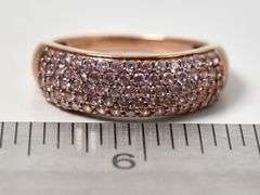 Pink Topaz Gemstone Ring in Vermeil 925 Sterling Silver