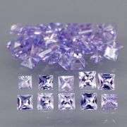 Glittering! Princess cut! 2.36ct UNTREATED Tanzanite set!!