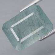 Stormy! 9.48ct gray blue Brazilian Aquamarine!