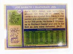 Joe Namath 1972 Topps Football Card