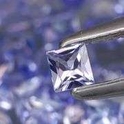 Glittering! Princess cut! 3.50ct UNTREATED Tanzanite set!!